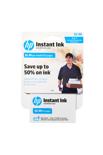 HP Instant Ink - 1st Month Enrolment Card - no POSA/GB - 50-page plan – image 1