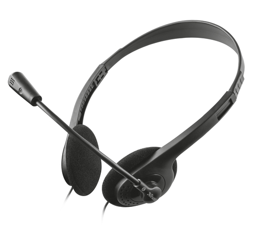 Trust Chat Headset Гарнитура Проводная Оголовье Calls/Music Черный