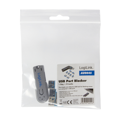 LogiLink USB-A port blocker 1x key and 8x locks – Foto 5 von 7