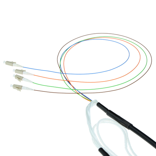 ACT 120 meter Singlemode 9/125 OS2 indoor/outdoor kabel 4 voudig met LC connectoren, afbeelding 3