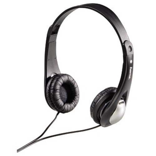 Hama EB-264B Headphones Wired Black, Silver