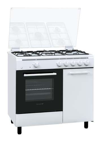 Techlife TLCK96FGGEB cooker Freestanding cooker Gas White