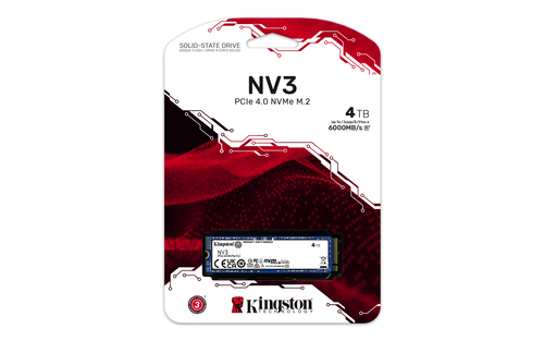 Kingston NV3 4TB NVMe PCIe 4.0 SSD - Ultra-Fast, Low Power M.2 Form Factor - SNV3S/4000G - BoxLtd - image 5