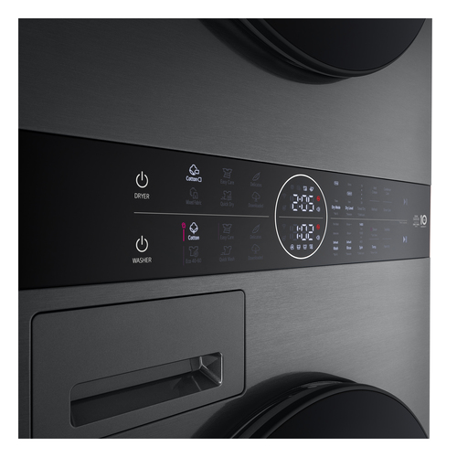 LG WashTower™ AI Direct Drive™ WT1210BBTN1 Wifi Connected 12Kg/10Kg Washer Dryer with 1400 rpm - Platinum Black - A Rated [Wash&Dry], A Rated [Wash Only], Black - image 5