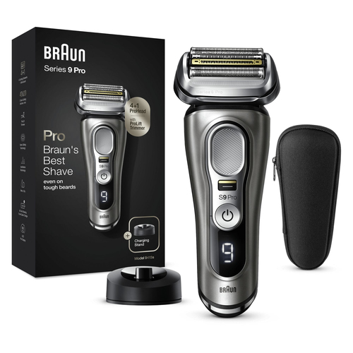 Braun Series 9 9415s Сеточная бритва Триммер Черный, Серебристый