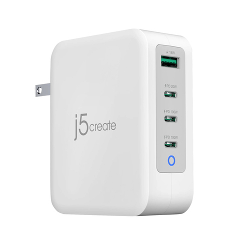 j5create JUP43130 130W GaN USB-C® 4-Port Charger