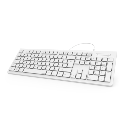 Hama KC-200 клавиатура Офисная USB QWERTZ Немецкий Белый