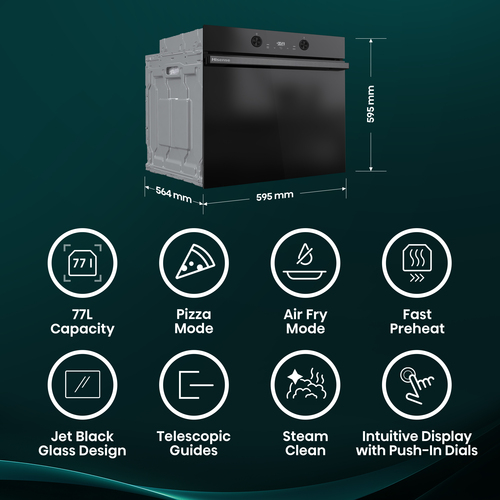 Hisense Hi4 BlackLine BI64223ADBGUK Electric Steam Oven - Black - image 5