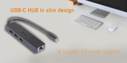 i-tec 3-Port USB-C Slim + Gigabit Lan usb-hub – Foto 10 van 11