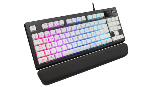 Mars Gaming MKAXWES Compact Keyboard TKL H-Mech RGB Lighting 9 Effects Gel Wrist Rest White Spanish Language – image 2