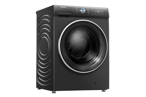 Hisense WDQR1014EVAJMB washer dryer Freestanding Front-load Black, Stainless steel – image 5