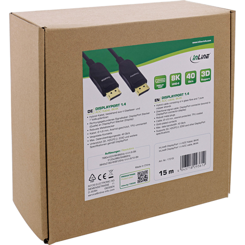 InLine 17215I DisplayPort kabel 15 m Zwart, afbeelding 3