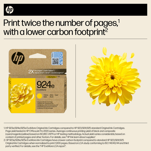 HP 924E EvoMore Original Ink Cartridge High Yield Yellow 4K0U9NE - image 5