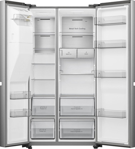 Hisense RS818N4TIC PureFlat Infinite American Fridge Freezer Ice & Water Non Plumbed - Stainless Steel - image 4