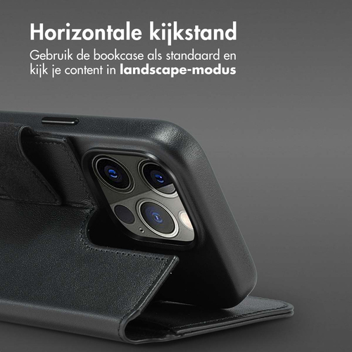 Accezz Leather Bookcase 2-in-1 met MagSafe iPhone 15 Pro - Onyx Black, afbeelding 9