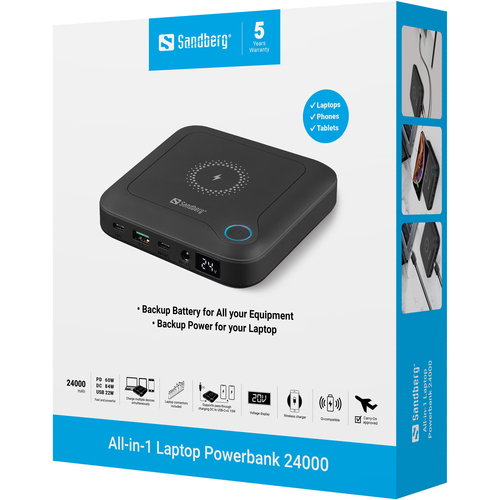 Sandberg All-in1 Laptop Powerbank 24000 – image 9