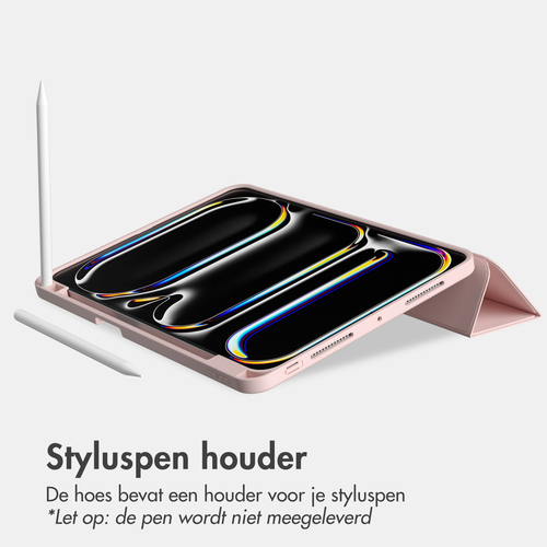 Accezz Smart Silicone Bookcase voor Apple iPad Pro 11 (2024) M4 Tablethoesje Roze, afbeelding 6