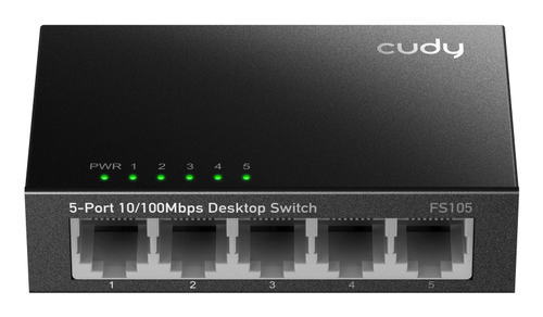Cudy FS105 network switch Unmanaged Fast Ethernet (10/100) Black