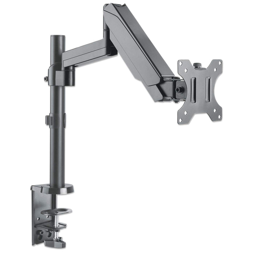 Manhattan Soporte de sobremesa para TV/monitores (Articulado de gas), para pantallas de 13" a 27", fijación con abrazadera o por ojal, Compatibilidad VESA: 75×75 y 100×100 mm (verifique las dimensiones de los cuatro orificios de montaje traseros), carga máxima 8kg imagen 2