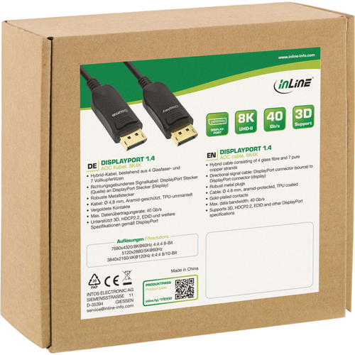 InLine 17210I DisplayPort kabel 10 m Zwart, afbeelding 3