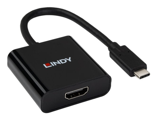 Lindy 43438 video kabel adapter 0,15 m USB Type-C HDMI Zwart, afbeelding 3
