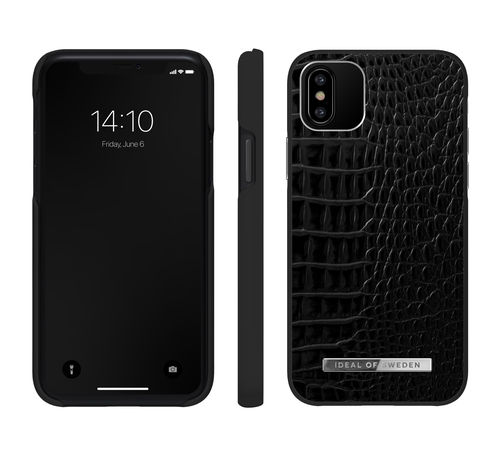 iDeal of Sweden Atelier Case iPhone 11P/XS/X Neo Noir Croc Slvr – image 3