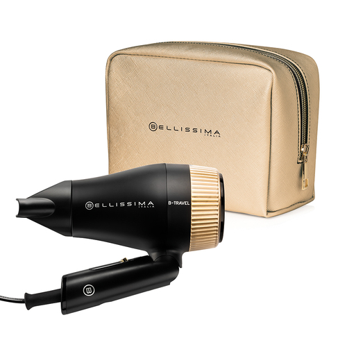 Bellissima B-Travel фен 1400 W Черный, Золото