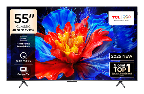 TCL P8K 55P8K 139.7 cm (55") 4K Ultra HD Smart TV Wi-Fi Black 350 cd/m²
