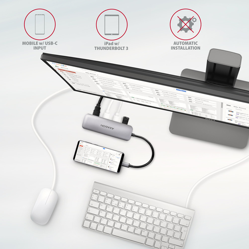AXAGON SuperSpeed USB-C HUB mit HDMI - Kartenleser - 3 USB-A – Foto 6 von 10