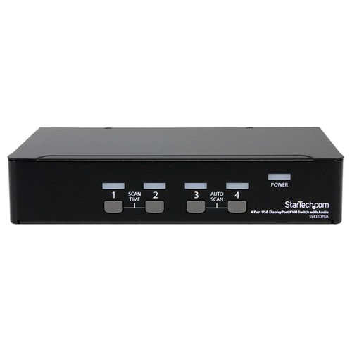 StarTech.com 4 Port DisplayPort KVM w/ Audio - USB, , Video, Mouse, Computer Box for 2560x1600 DP Monitor (SV431DPUA) KVM / audio / USB switch Desktop – billede 2