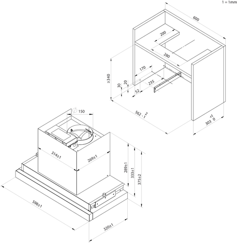 Haier HABT6CBS6XBSLC Semi built-in (pull out) Stainless steel 459 m³/h – image 4