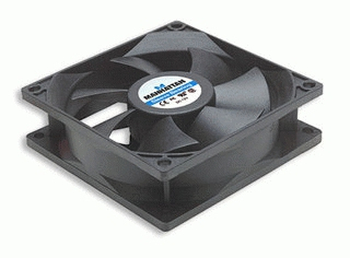 Manhattan 700955 sistema de refrigeración para ordenador Carcasa del ordenador Ventilador 8 cm Negro 1 pieza(s) imagen 2
