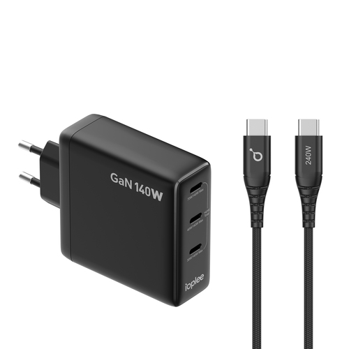 IOPLEE 8055776236346 mobile device charger Smartphone, Laptop, Tablet Black AC Fast charging Indoor – image 5