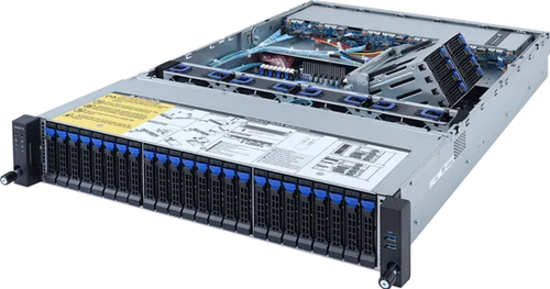 GIGABYTE R262-ZA0 Rack (2U) Black, Steel