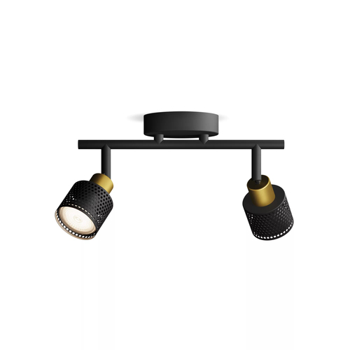 Philips Opbouwspot Niall - Zwart - 13,4cm - 2xgu10