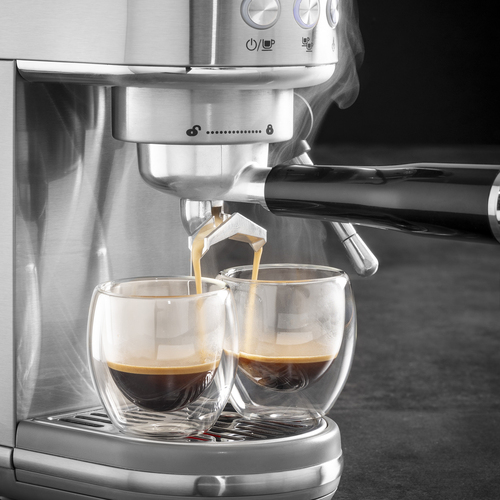 Daewoo Digital Display 20 Bar Espresso Machine FIlter Coffee Maker Pro Milk Frother in Silver - Silver - Size: One Size - image 4