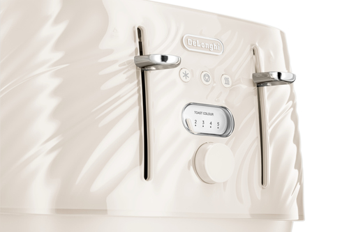 Delonghi De'Longhi Ballerina Seta CTDS4003.CR 4 Slice Toaster - Cream - image 7