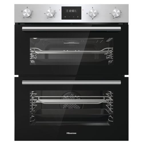 Hisense BID75211XUK Electric Built-under Double Oven - Stainless Steel & Black, Stainless Steel - image 1