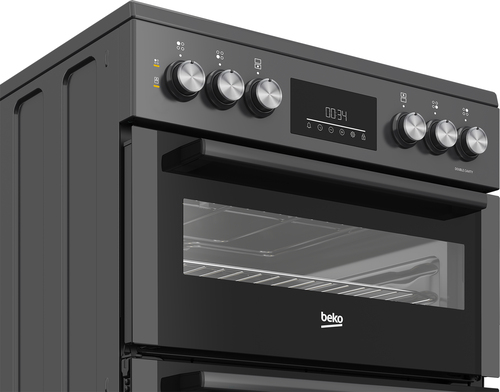 Beko AeroPerfect™ FTC6731A 60cm Wide Single Oven Electric Cooker with Ceramic Hob - Anthracite - A Rated, Grey - image 3