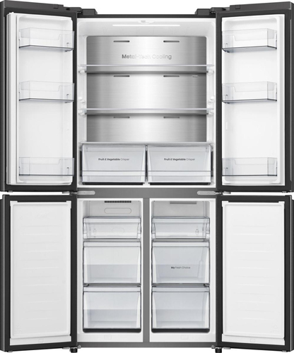 Hisense PureFlat RQ5P470SAFD Fridge Freezer - Black Stainless Steel, Stainless Steel - image 6