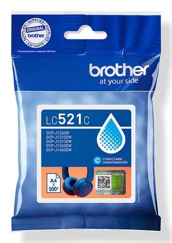 BrotherLC521CCyanInkCart500pages - image 1