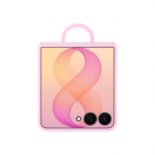 Samsung Galaxy Z Flip 8 Siliconen Back Cover met Magneet Roze, afbeelding 2