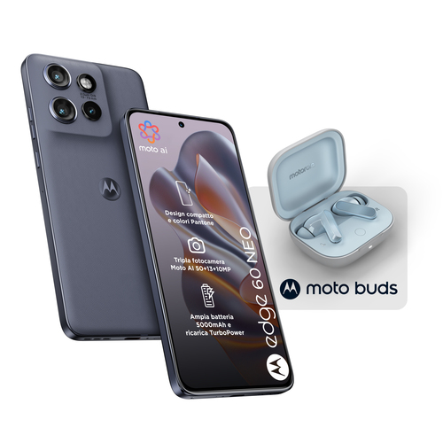 Motorola edge 60 neo + Moto Buds PG38C05749 16,1 cm (6.36") Две SIM-карты Android 15 5G USB Type-C 8 GB 256 GB 5200 mAh Серый
