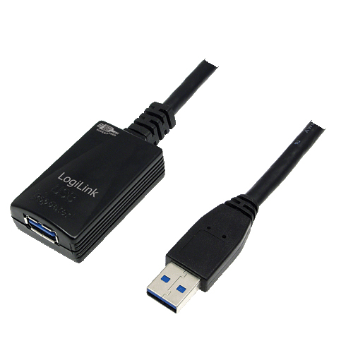 LogiLink USB3.0 Repeater Cable - USB-forlængerkabel - USB, USB 2.0, USB 3.0 - op til 5 m