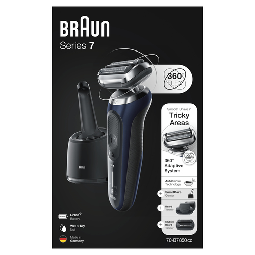 Braun Series 7 70-B7850cc Foil shaver Trimmer Blue – image 7