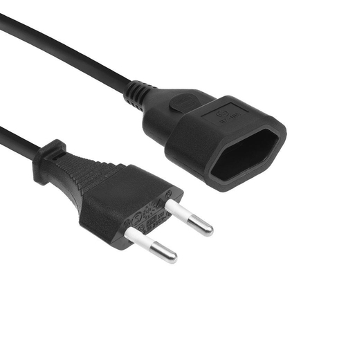 POWERCORD EURO EXT BK 0.2M. 1 stk