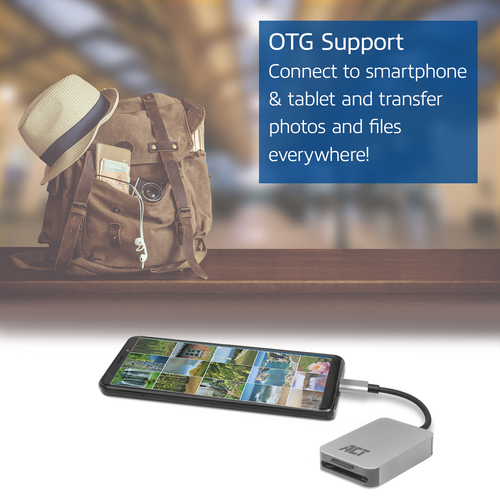 ACT USB-C kaartlezer voor SD en microSD, afbeelding 6