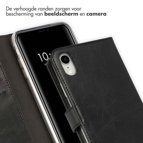 Selencia Echt Lederen Bookcase iPhone Xr - Zwart, afbeelding 4