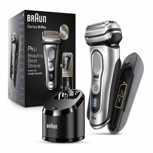 Braun Series 9 Pro 9477CC men's shaver Foil shaver Trimmer Black, Silver