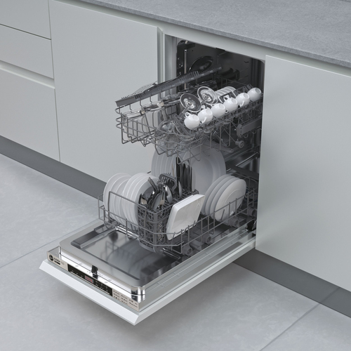Hoover Hdih 2T1047-80 Slimline Fully Integrated Dishwasher, Silver/Grey - image 3